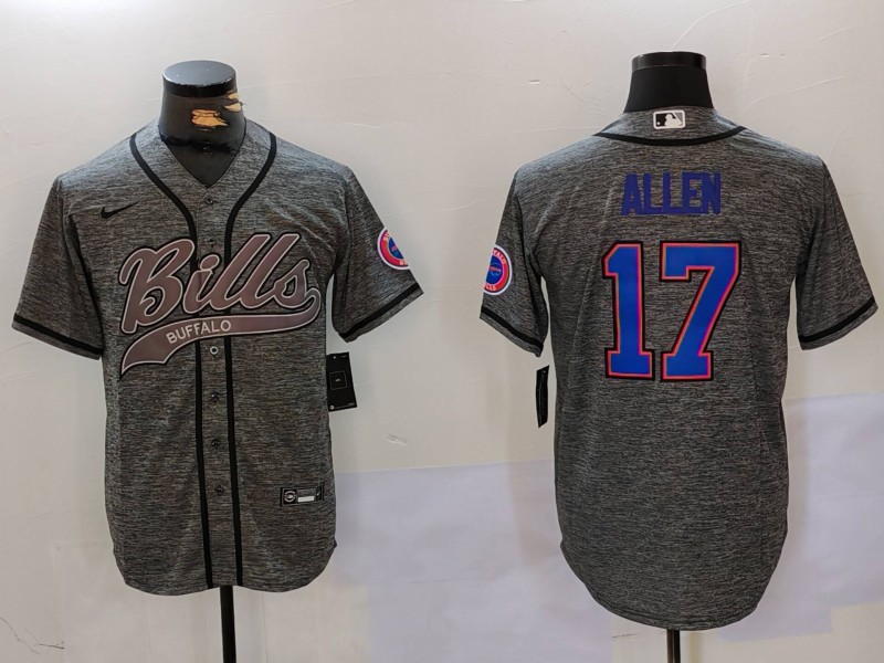 Men Buffalo Bills #17 Allen Grey Joint Name 2024 Nike Limited NFL Jersey style 9124->indianapolis colts->NFL Jersey